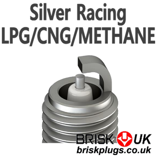 Brisk silver racing lpg cng methane spark plugs earth electrode png