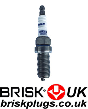 ER08S Brisk Silver Racing Spark Plugs, lpg plugs, turbo plugs