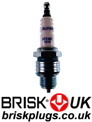N14C Brisk Super Spark Plug, b4h, b4hs, b5hs, b6hs, b7hs, b8hs, b9hs