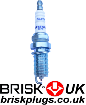 ER15YS Silver electrode Spark Plugs, Brisk Racing, LPG, CNG, Methane, plugs.