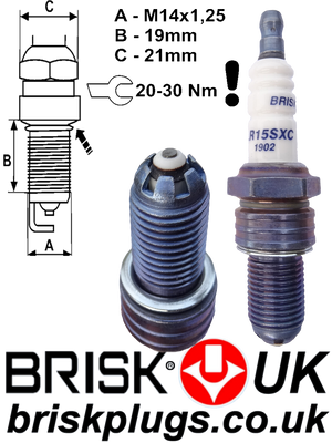 LR15SXc, brisk premium evo, racing plugs, multi electrode, surface discharge spark