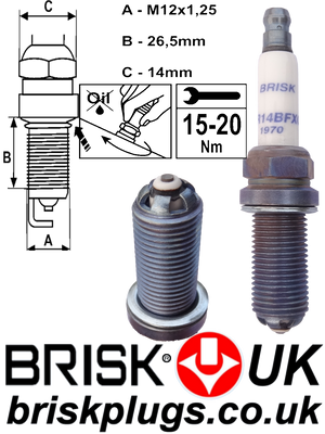 MR14BFXC, brisk premium evo, racing spark plug, multi electrode, surface discharge