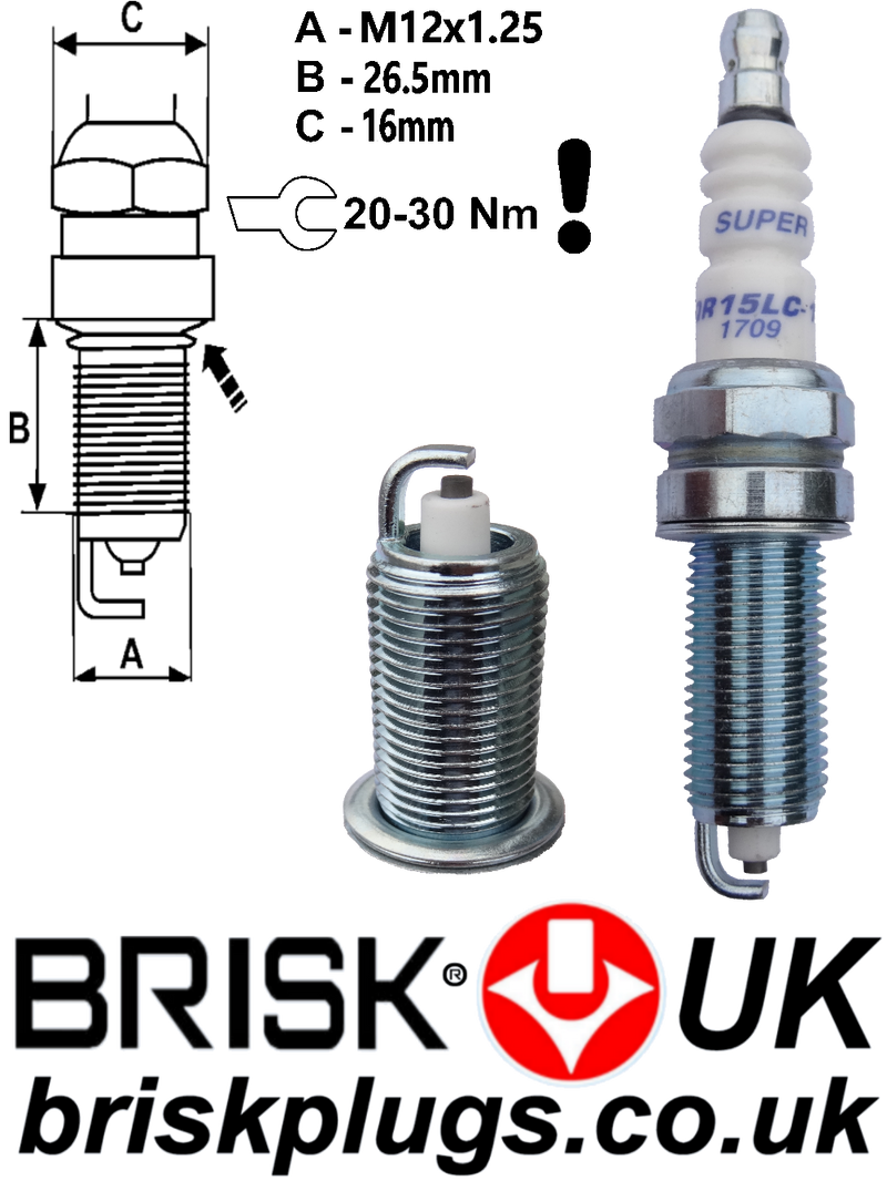 QR15LC-1 Brisk Super Spark Plugs Performance Ignition – briskplugs.co.uk