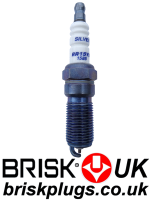 RR15YS Racing Spark Plugs Brisk Silver premium, plugs for LPG, CNG, Nitro, Nitrous, E85 plug
