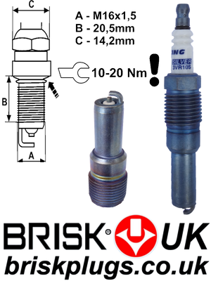 3vr10s brisk racing silver spark plugs for ford mustang v8 supercharged ad
