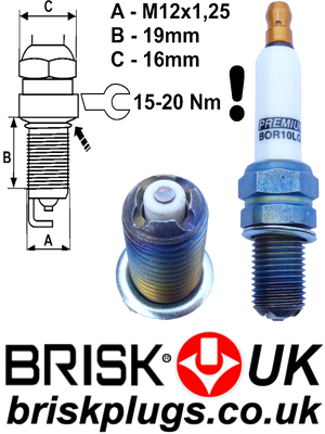 BOR12LGS Brisk Spark Plugs For Lancia Chrysler Tuning