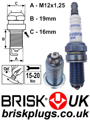 BR12BFXC Brisk Premium EVO Spark Plugs Racing 5 electrode