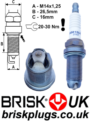 EOR15LGS Brisk spark plugs for 3GRFSE lexus GS300 v6 performance