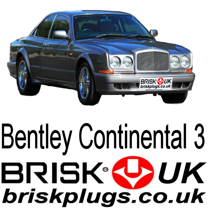 Bentley Continental 3 Brisk Spark Plugs 6.75 98-03 Racing LPG CNG