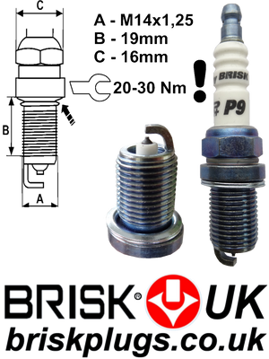 Brisk P9 Yttrium Iridium Spark Plug