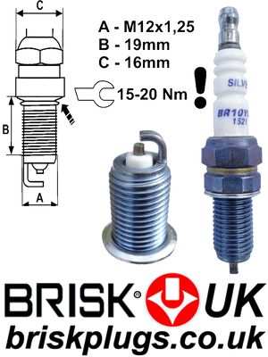 brisk br10ys racing spark plugs silver core multi electrode