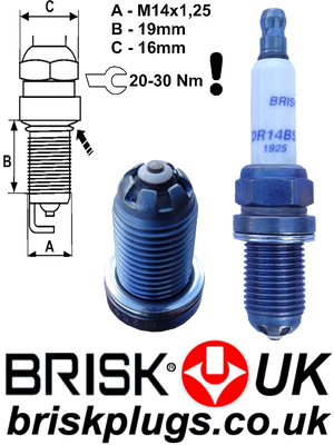 Brisk DR14BSXC spark plug evo racing premium performance