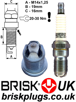 GOR15LGS Brisk UK Premium Racing Spark Plugs for Fords