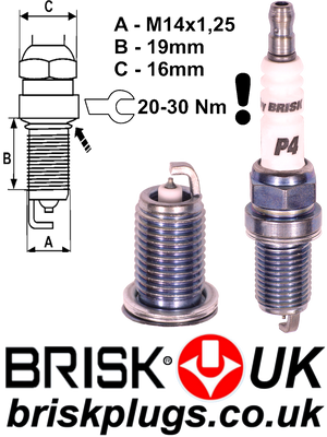 P4 Brisk Iridium Spark Plugs Racing Spark Plugs SL320 SL500 SL600 SL73 tuning 