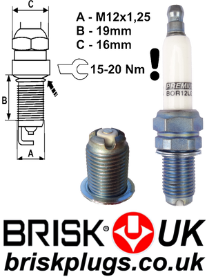 BOR12LGS Brisk Spark Plugs for Lancia Y Ypsilon 