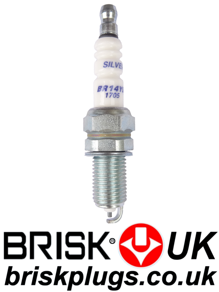 BR14YS Brisk Silver Racing Propane E85 Race Fuel Spark Plugs