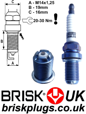 DOR08LGS Brisk Premium Racing Plugs, Hot Plugs, Cold Plugs