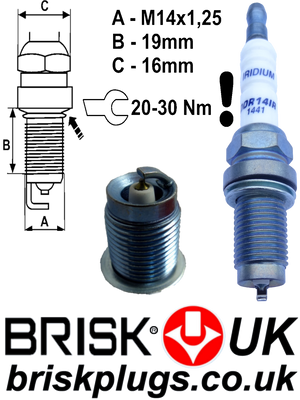 Caterham replacement spark plugs racing track day Brisk Iridum dor14ir