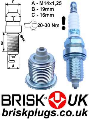 DR14ZC Premium Brisk racing spark plugs for Fiat Doblo