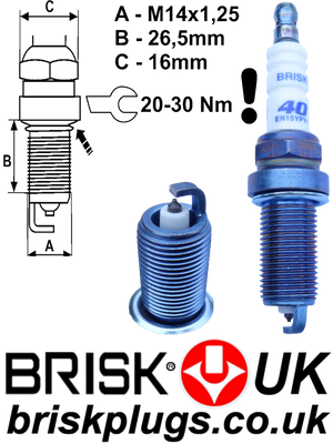 ER15YPY Brisk A-Line Platinum Spark Plug, Buy Brisk Racing plugs