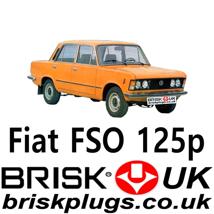 FSO Fiat 125 p Brisk Performance Spark Plugs 1.3 1.5 67-94 LPG CNG Metano