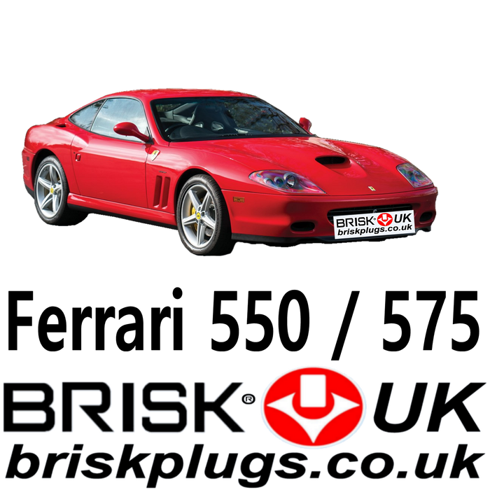 Ferrari 550 575 V12 Maranello Spark Plugs 5.75 96-07 Brisk Racing UK
