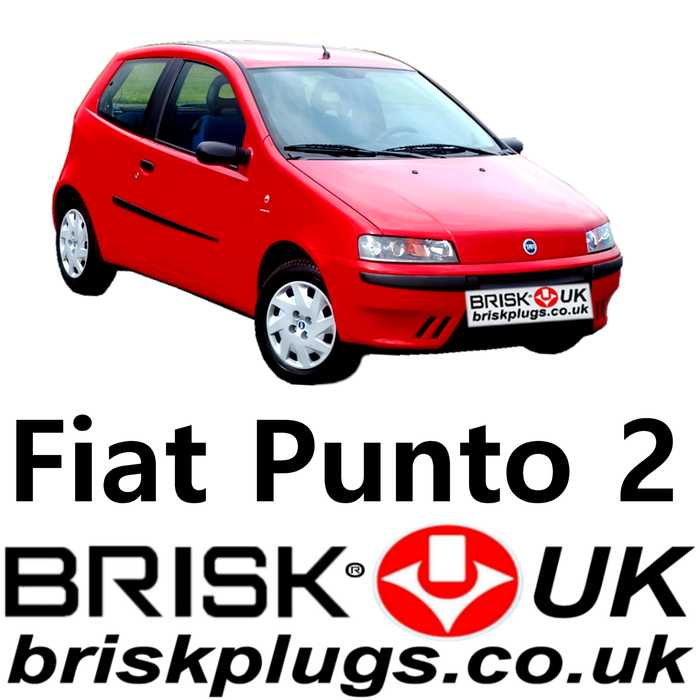 Fiat Punto 2 Brisk Spark Plugs Racing LPG GPL 1.2 1.4 1.8 HGT 99-08