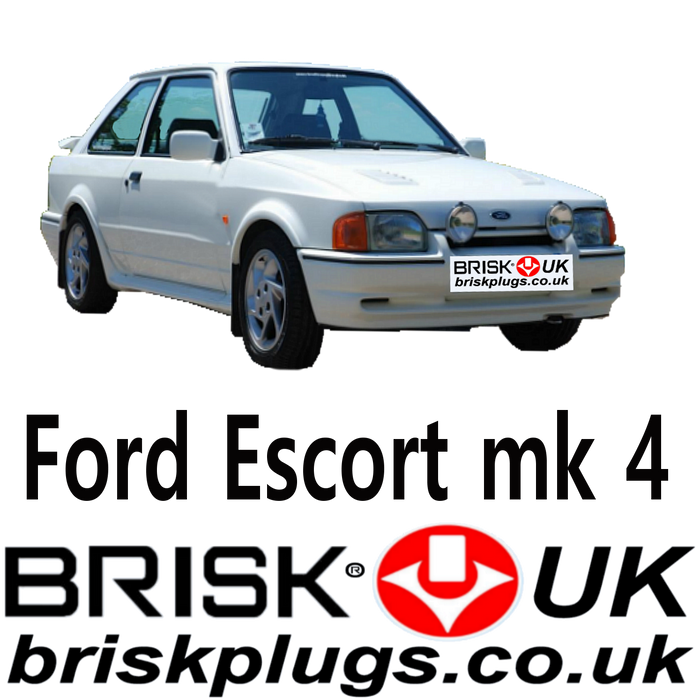 Ford Escort Mk4 RS Turbo XR3i Brisk Spark Plugs 1.3 1.4 1.6 84-91