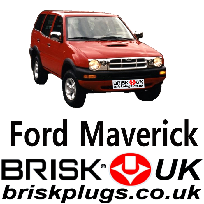 Ford Maverick 1 Brisk Spark Plugs 2.4 93-99 LPG CNG Methane