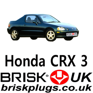 Honda CRX 3 EH EG Brisk Spark Plugs Racing Vtec B16A2 1.5 1.6 92-98