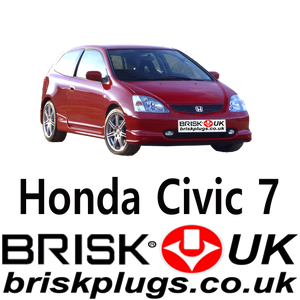 Honda Civic 7 Brisk Spark Plugs EP K20A2 1.2 1.3 1.4 1.5 1.6 1.7 1.8 2.0 Type R