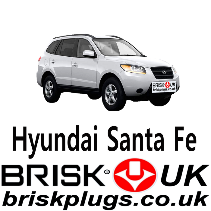 Hyundai Santa FE Spark Plugs Brisk Racing LPG CNG LNG 2.4 2.7 3.3 06-12