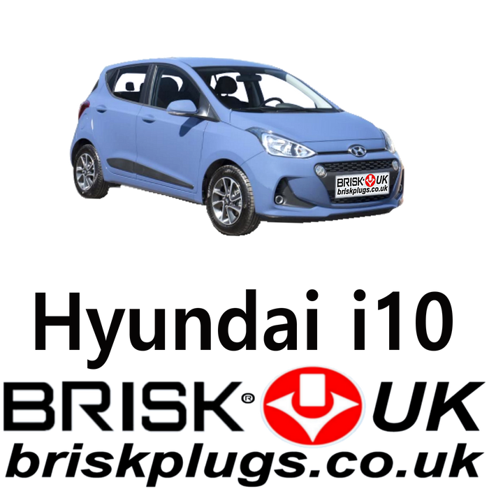 Hyundai i10 Brisk Racing LPG CNG Spark Plugs 1.1 12-18
