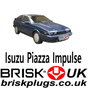 Brisk Spark Plugs Isuzu Piazza Impulse Turbo Racing LPG CNG 2.0 84-91