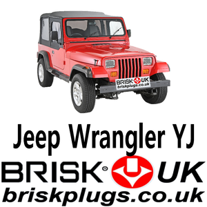 Jeep YJ Spark Plugs Mopar replacement recommended Brisk Racing UK USA AU