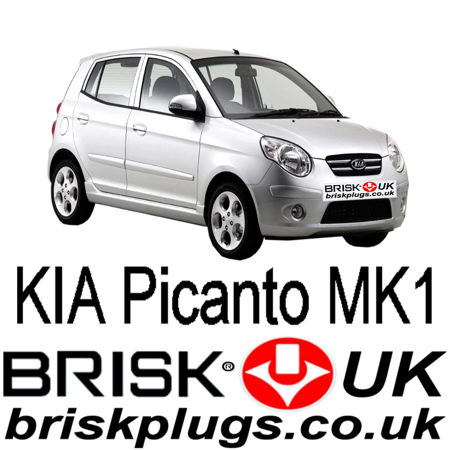 Kia Picanto Mk1 1.0 1.1 03 11 Brisk Tuning Racing Spark Plugs