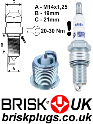 RR15YS LPG CNG Brisk Spark Plugs for Jeep Grand Cherokee WK SRT 8 6.1