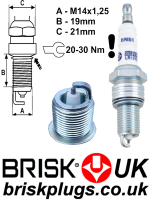 LR14YS LPG CNG Spark plugs for Fiats Tipo Tempra Brisk UK