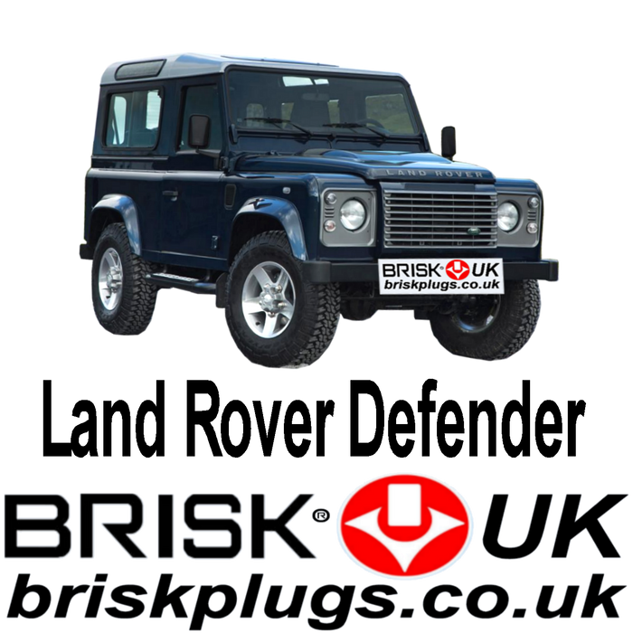 Land Rover Defender 2.25 2.5 3.5 3.9 83-16 Brisk Spark Plugs Tuning