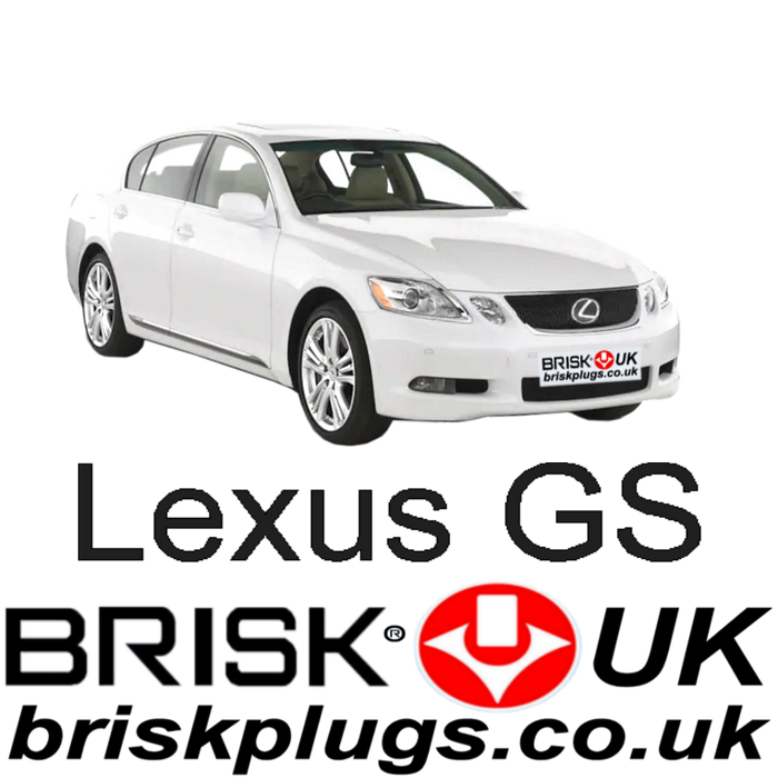 Lexus GS 300 430 3.0 4.3 FSE 06-11 Brisk Spark Plugs Racing LPG CNG
