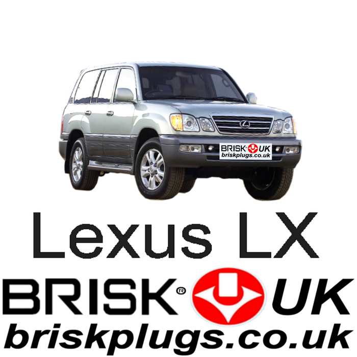 Lexus LX 470 4.7 V8 32V 97-08 Brisk Spark Plugs Racing Silver