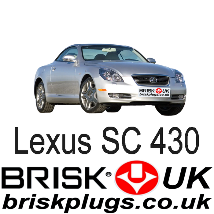Lexus SC430 4.3 V8 32V 01-10 Brisk Spark Plugs Racing LPG CNG