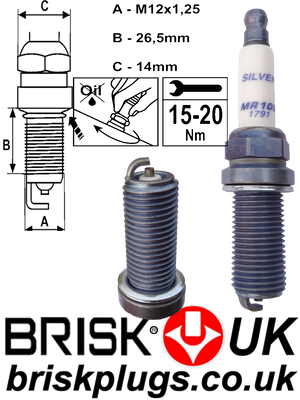 MR10S Brisk silver spark plugs lpg cng methane for sale