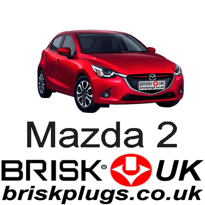 Mazda 2 Demio 1.3 1.5 SkyActiv 14-ON Brisk Racing Spark Plugs