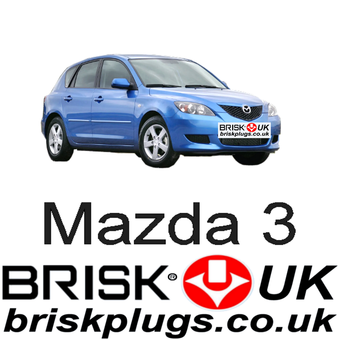 Mazda 3 1.4 1.6 2.0 2.3 MPS MZR Turbo 03-09 Brisk Racing Spark Plugs