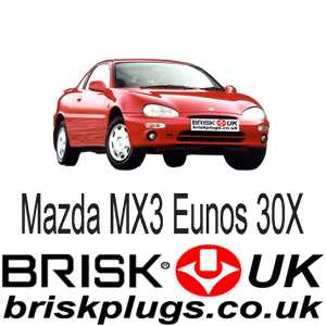 Mazda MX3 Eunos 30x Brisk Performance Spark Plugs Tuning more power 