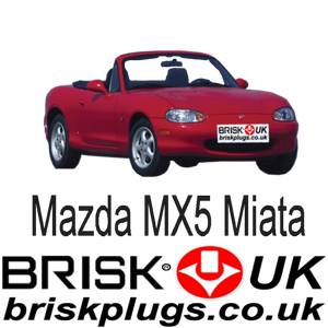 Mazda MX5 Eunos Miata 1.6 1.8 Turbo 98-06 Brisk Spark Plugs Racing