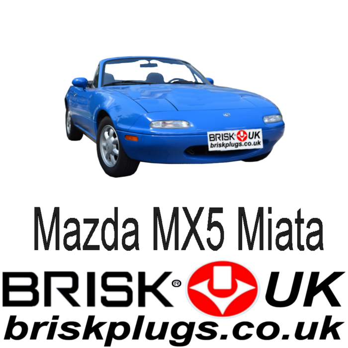 Mazda MX5 Eunos Miata 1.6 1.8 90-98 Brisk Spark Plugs Racing