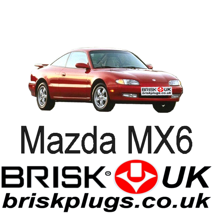 Mazda MX6 1.8 2.0 2.2 2.5 90-98 Brisk Spark Plugs Racing