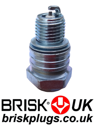 NR14S NR14YS Tip Brisk Spark Plugs silver electrode NGK B6L